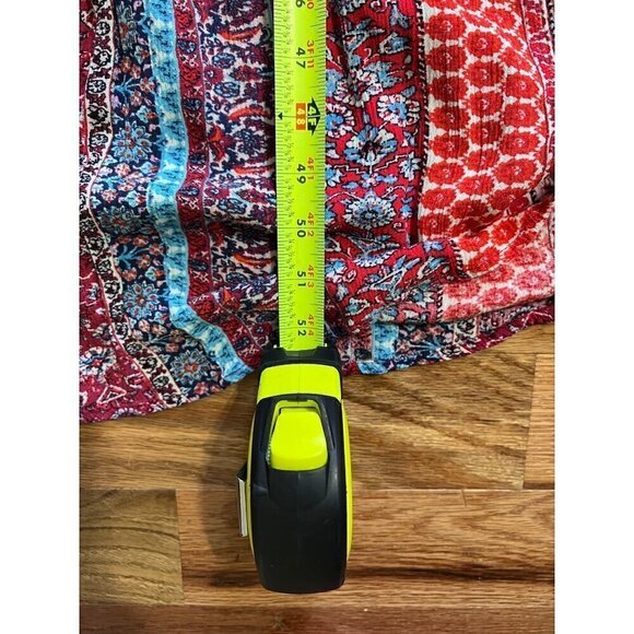 Xhilaration Womens Boho Maxi Dress XL Floral Parchwoek Lagenlook artys - Picture 5 of 10